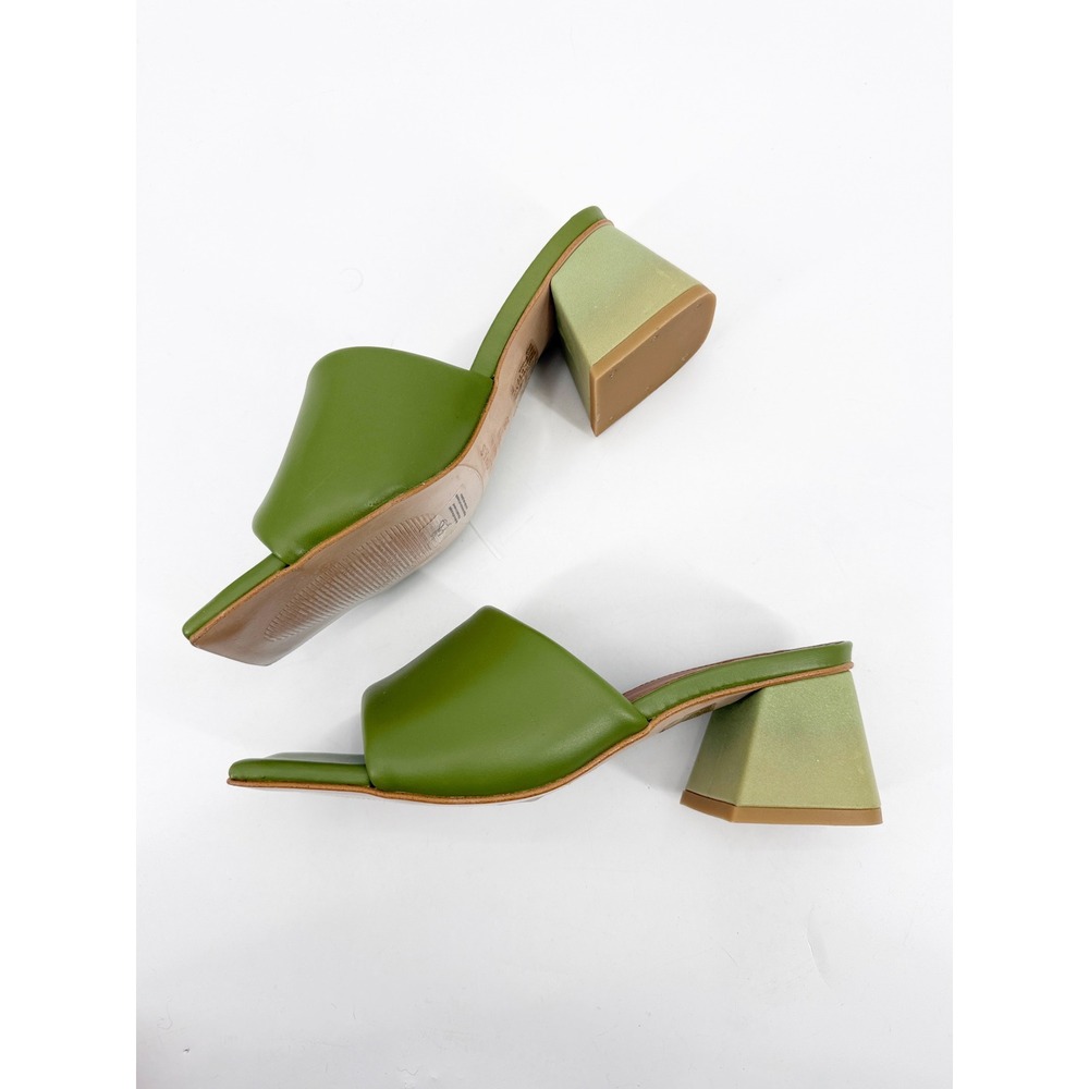 Alohas Degrade Evergreen Ombre Leather Block Heel Mules Sandals 36 6 NWOT - Picture 3 of 10